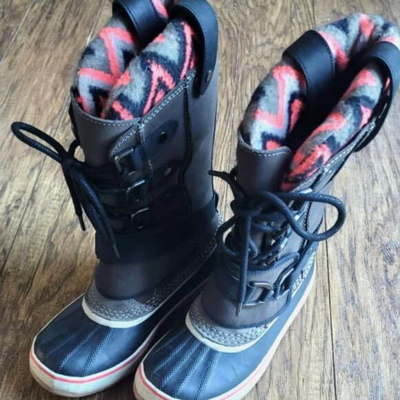 Sorel Joan of Arctic Knit Premium II Women's Size 7.5 Waterproof Boots Excellent - Picture 2 of 11